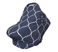 Circle Pattern Nursing Cover 360° Full Coverage Ethnic Abstract Stretch Scarf for Breastfeeding and Car Seat Cover Fit for Most Pushchairs and Prams