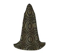 Circle Print Hooded Cloak Teens Kids Adults Halloween Gothic Variety Carnival Cosplay Costume