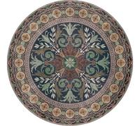 Circle Rug 120Cm Brown Green Washable Rugs For Living Room,Non Slip Short Pile Soft Area Carpet,For The Bedrooms And Kitchen, Easy To Clean,Many Different Sizes