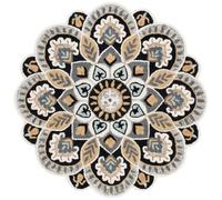 Circle Rug 120Cm Yellow Leaves Washable Rugs For Living Room,Non Slip Short Pile Soft Area Carpet,For The Bedrooms And Kitchen, Easy To Clean,Many Different Sizes