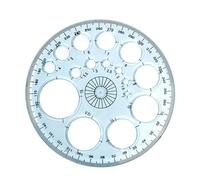 Circle Ruler - Circular Measuring Guide, Transparent Shape Plotter | Acrylic Writing Tool With Engraved Markings, Sketching Architecture Projects Drawing Roller For Apps