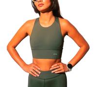 Circle - running bra - Level Up Bra Moss for Women - Size M - Green Green