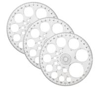 Circle Stencil,3 PCS Plastic Template,Circle Drawing Ruler Tool, Plastic Circle Geometry Stencils,Circle Template,Drawing Stencil,Multi Function Circle Stencils for Painting for Studying Designing