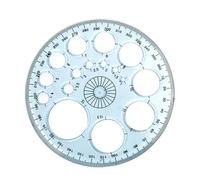 Circle Stencil - Round Drawing Rulers, Templates Artists, Arts, Crafts and Sewing, 2mm Thick Acrylic Circles Maker, Geometric Tracing Guide, Precision Drafting Tool | Ring Grid Sketching Architecture