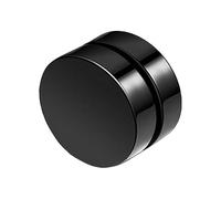 Circle Stud Earrings For Men Women Non Piercing Cheater Ear Gauges Hanging Christmas Spheres (One Size)