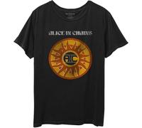 Circle Sun Vintage Cotton T-Shirt Alice In Chains Black M