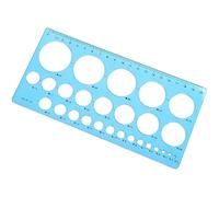 Circle Template Ruler, 8.3 in, 21 cm Geometric Shape Template, Multi-Size Round Holes, Clear Blue Plastic Guide for Quilling Paper Crafting, Drafting and Drawing Tool for Artists