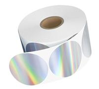 Circle Thermal Stickers - Blank Round Label Discs, Printable Self-Adhesive Labels, Heat Reactive Surface Marking Labels, Durable Labelling Points for Packaging, DIY