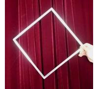 Circle to Square Magic Tricks Metal Round Vanishes to Square Shape Changes Magic Stage Illusions Gimmicks Mentalism Props Accessories(Silver)