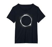 Circle Total Solar Eclipse Celestial Fanatic T Shirt T-Shirt, Women's Plus, Black, 2X
