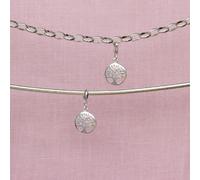 Circle Tree of Life Pendant Charm - Sterling Silver