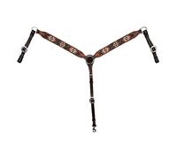 Circle Y Distressed Southwestern Beaded Breast Collar for Horse
