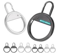 Circle Zip Pull Replacement Zipper Pulls Replacement Zip Repair for Jacket Shoes Bagpack (Black/Silver)