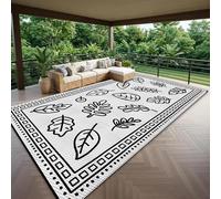CircleRoad RV Outdoor Rug, 9' × 18' Plastic Straw Waterproof Rugs Lightweight Reversible RV Mat Outdoor Patio Rug with Storage Bag for Outside Camper Under Awning Backyard