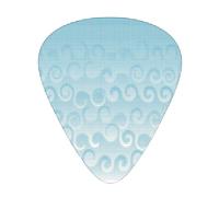 Circles art Guitar Picks Picks 12 Pack with Thin Box,tones Background with Circles and Little Digital Dots Like Ocean Artwork,Special Guitar Plectrums Gift Set for Guitarist,Blue and White