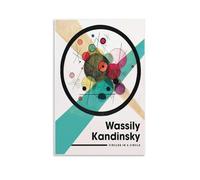 Circles in A Circle by Wassily Kandinsky Poster Poster Cool Artworks Painting Wall Art Canvas Prints Hanging Picture Posters 24x36inch(60x90cm)