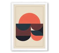 Circles in Stillness Geometric Framed Wall Art Print A3 (42×29.7cm) White, Wall Decor for Living Room, Bedroom, Office & Home, Ready to Hang, Art Gift