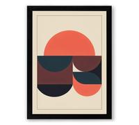 Circles in Stillness Geometric Framed Wall Art Print A4 (29.7×21cm) Black, Wall Decor for Living Room, Bedroom, Office & Home, Ready to Hang, Art Gift