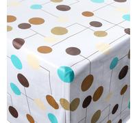 Hardys Large Wipe Clean Pvc Vinyl Tablecloth Dining Kitchen Table Cover Protector Sheet - Circles & Lines