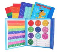 Circles Magnetic - Rainbow Math Class Set, Tiles Activity Kit, Strips Bars Manipulatives | Elementary School Learning Tool For Home Education, Torlam Magnetic Tiles and Frac