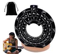 Circles of Fifths Wheel,Chord Wheel Guitar Music Theory Disc with Stand Holder - Precise Guitar Music Theory Disc Circles of Fifths Bassists Pianists
