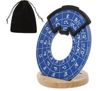 Circles Of Fifths Wheel Metal Melody Tool with Stand Holder and Storage Bag Aluminum Alloy Guitar Music Theory Disc Chord Wheel for Guitar Bass Piano Ukulele Learning Blue