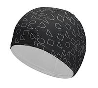 Circles Squares and Triangles Shapes Swim Cap for Womens and Mens High Elasticity Non-Slip Swimming Cap Fit Long/Short Hair
