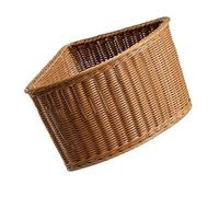 Circles Storage Basket Woven Corner Organizers Shelf for Wardrobes and Bathroom Space Saving Design Fan Shape Storage Polyethylene Rattan Shape Laundry Hamper