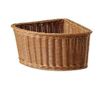 Circles Storage Basket Woven Corner Organizers Shelf for Wardrobes and Bathroom Space Saving Design Fan Shape Storage Polyethylene Rattan Shape Laundry Hamper