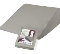 CirclesHome Wedge Pillow Cover 100% Cotton, Zippered Wedge Pillow Case Protector, Soft, Hypoallergenic & Breathable - Light Grey, (24Wx25Lx12)