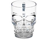 Circleware 76980 Heavy Base Drinking, Glass, Skull Mugs