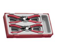 Teng Tools 4 Piece 5 Inch Pro Snap Ring Circlip Inner/Outer/Straight/Bent Plier Set - TT474-5E