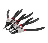 Circlip Pliers Set - 4-Piece Inner Snap Ring Pliers with Curved Jaw │ 25 x 16 x 3 cm Multifunctional Spring Loaded Pliers │ Heavy Duty Straight Pliers with Hook Hook for Removing Hoses