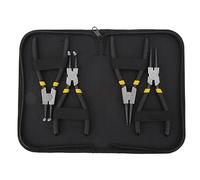 Circlip Pliers Set Steel Ring Plier Hand Operated Tool Anti Oxidation Resistance for Mechanics Engineers DIY Enthusiasts 4PCs Black Double Section 6 Inch 7 Inch (Black Double Section 6 inches)