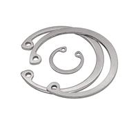 Circlips,Snap Ring, 50pcs 304 Stainles Steel M8~M15 Inner Hole Circlip Shaft Internal Circlip C Type Retaining Card Clamp Spring Lock Washer(M10)