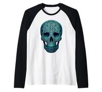 Circuit Board Cyber Skull Raglan Baseball Tee