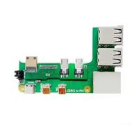 Circuit Board Expansion Module for Pi for zero USB Circuit Board(3B) | RTL8152B chip, 10/100M auto-sensing, stable network, USB hub function, green circuit board