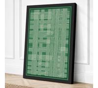 Circuit Board Grid Industrial Canvas Wall Art Print 18x12 Inch (46 x 30 cm)