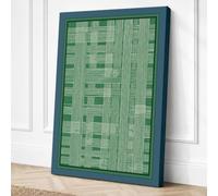 Circuit Board Grid Industrial Canvas Wall Art Print 36x24 Inch (91 x 61 cm)