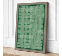 Circuit Board Grid Industrial Canvas Wall Art Print 36x24 Inch (91 x 61 cm)