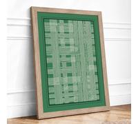 Circuit Board Grid Industrial Framed Wall Art Print A1 (84.1×59.4cm) Oak, Wall Decor for Living Room, Bedroom, Office & Home, Ready to Hang, Art Gift