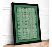 Circuit Board Grid Industrial Framed Wall Art Print A3 (42×29.7cm) Black, Wall Decor for Living Room, Bedroom, Office & Home, Ready to Hang, Art Gift