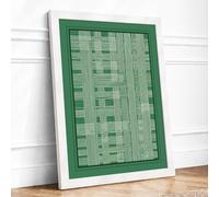 Circuit Board Grid Industrial Framed Wall Art Print A3 (42×29.7cm) White, Wall Decor for Living Room, Bedroom, Office & Home, Ready to Hang, Art Gift