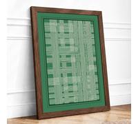 Circuit Board Grid Industrial Framed Wall Art Print A4 (29.7×21cm) Walnut, Wall Decor for Living Room, Bedroom, Office & Home, Ready to Hang, Art Gift