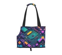 Circuit Board Python Printed pet Shoulder Bag - Foldable Design, Small cat and Dog Travel Bag