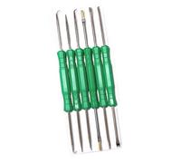 Circuit Board Soldering Assist Tools 6 Piece Mixed Tip | Mixed Working Ends with Hook Fork Awl Brush Scraper for Hole Opening, Component Handling, Pad Work, Wire Guidance