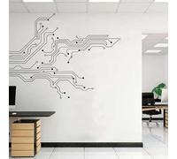 Circuit Board Technology Vinyl Wall Sticker Game Room Computer IT Software Science Wall Sticker Wall Decoration Art Decal 52x42cm