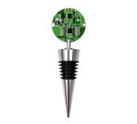 Circuit Board Wine Bottle Stopper | Tech Lover Gift | Engineer or IT Geek Present | Handmade in The UK | Unique Barware for Programmers | Fun Science & Technology Wine Accessory