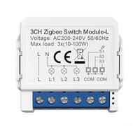 Circuit Breaker, 1/2/3way Smart Circuit Breaker for Tuya For ZigBee Light Switch No Neutral Mini Smart Circuit Breaker for Smart Home DIY(for ZigBee 3 Road)