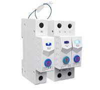 Circuit Breaker 1-63A 1P 2P WIFI Smart Switch Energy Meter Circuit Breaker Voltage Current Leakage Temperature Protection Cut Off L+N(2P)